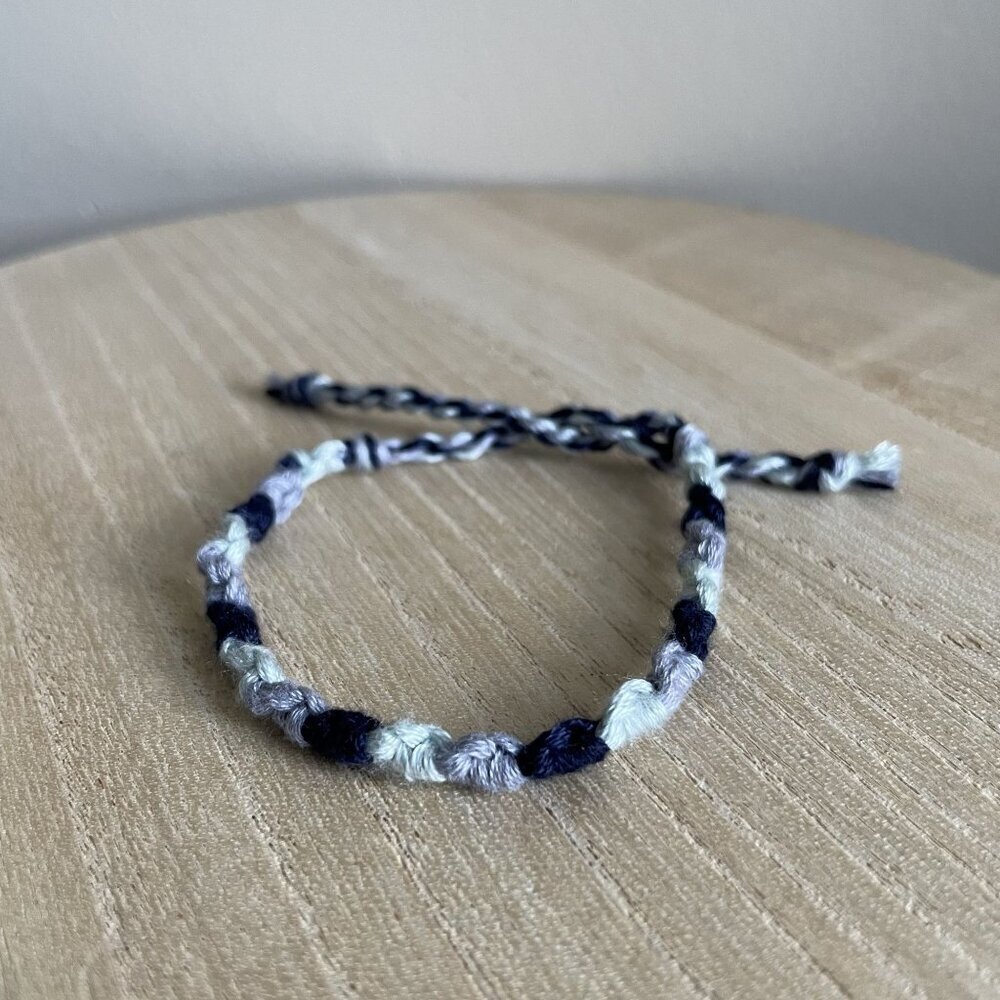 Phyllis Bracelet, anklet, trendy, comfortable, tie, embroidery thread, woven, gi